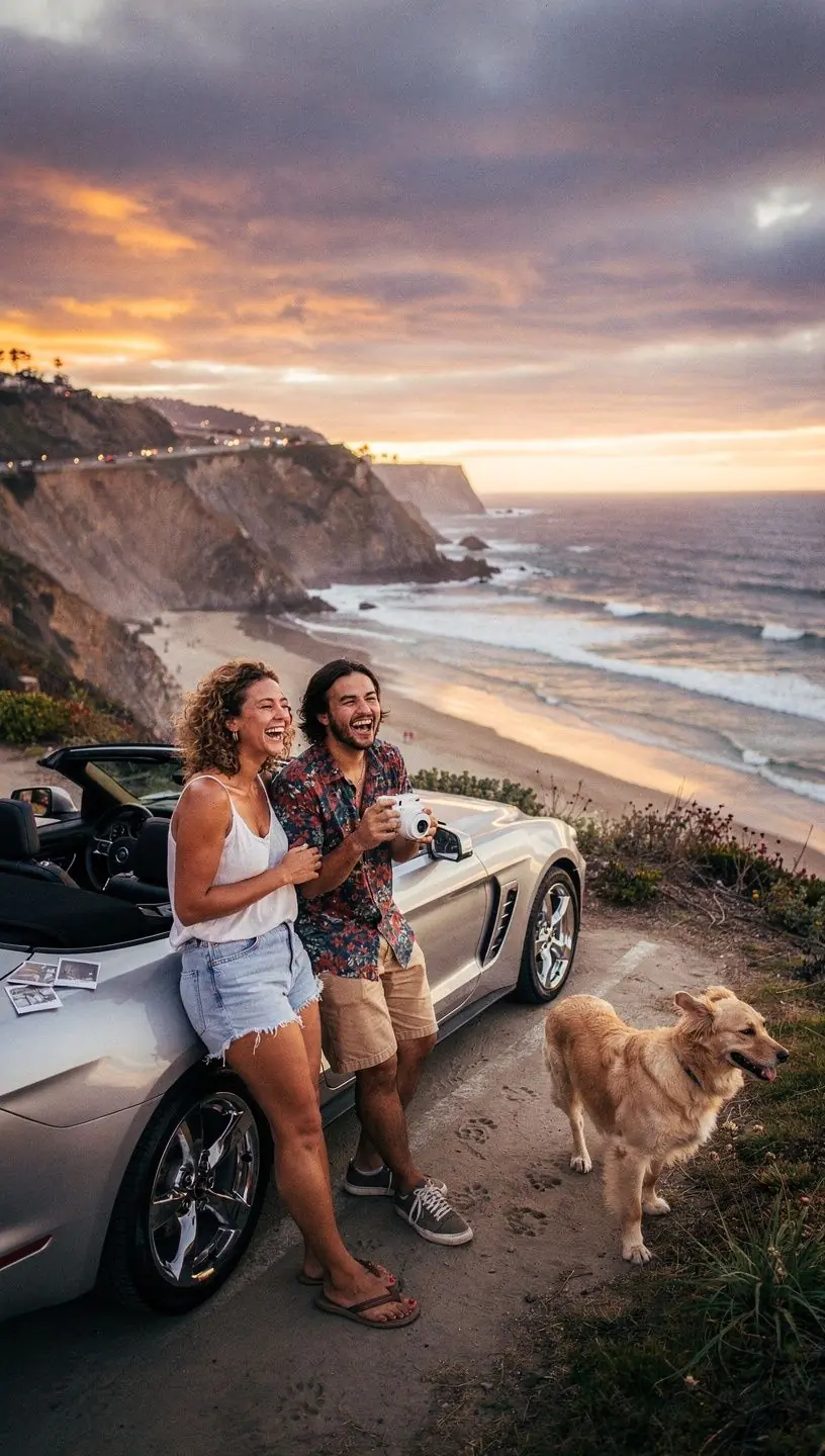 Очаровательный прибрежный город с яркими домами и прогулочными улицами.