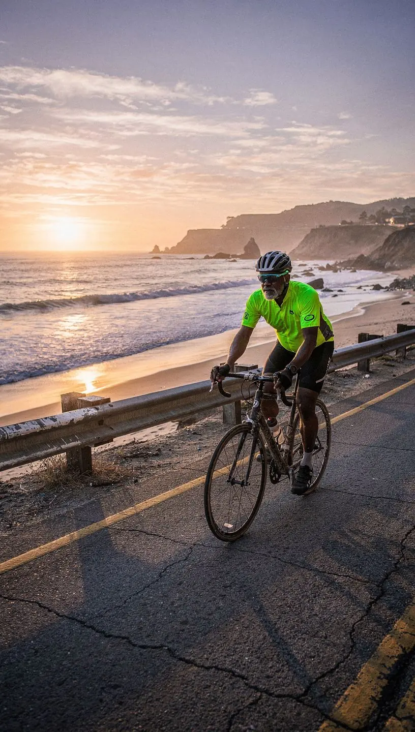 Солнечный день на пляже с отдыхающими и серферами, наслаждающимися волнами и теплым песком.