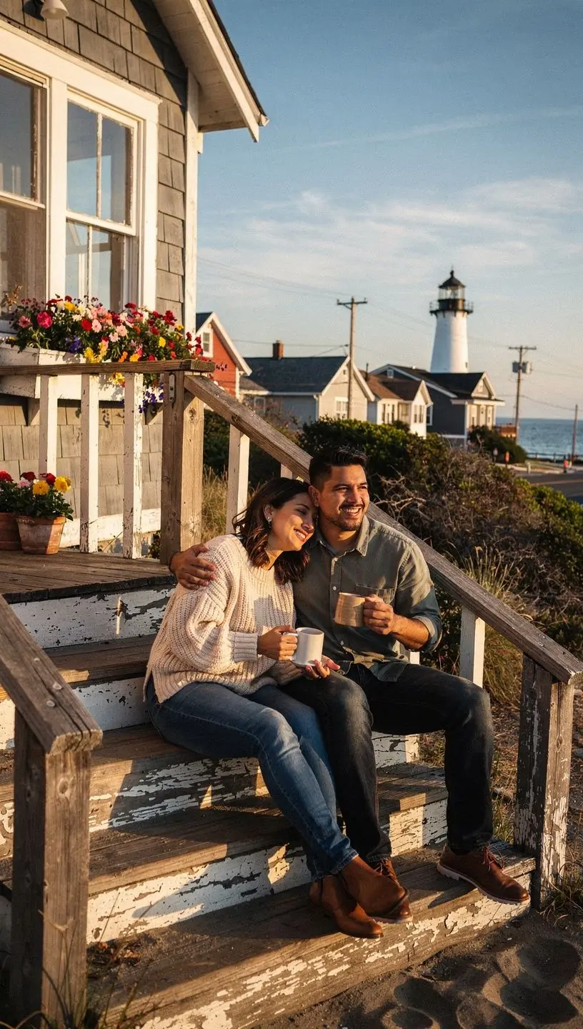 Закат над Тихим океаном, создающий волшебную атмосферу на побережье.